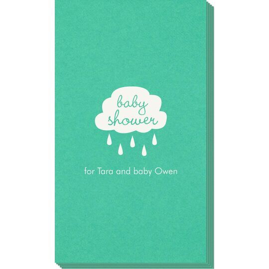 Baby Shower Cloud Linen Like Guest Towels